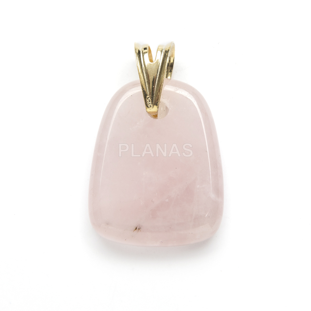 Colgante en Plata de ley y Baño Oro con Mineral natural. 