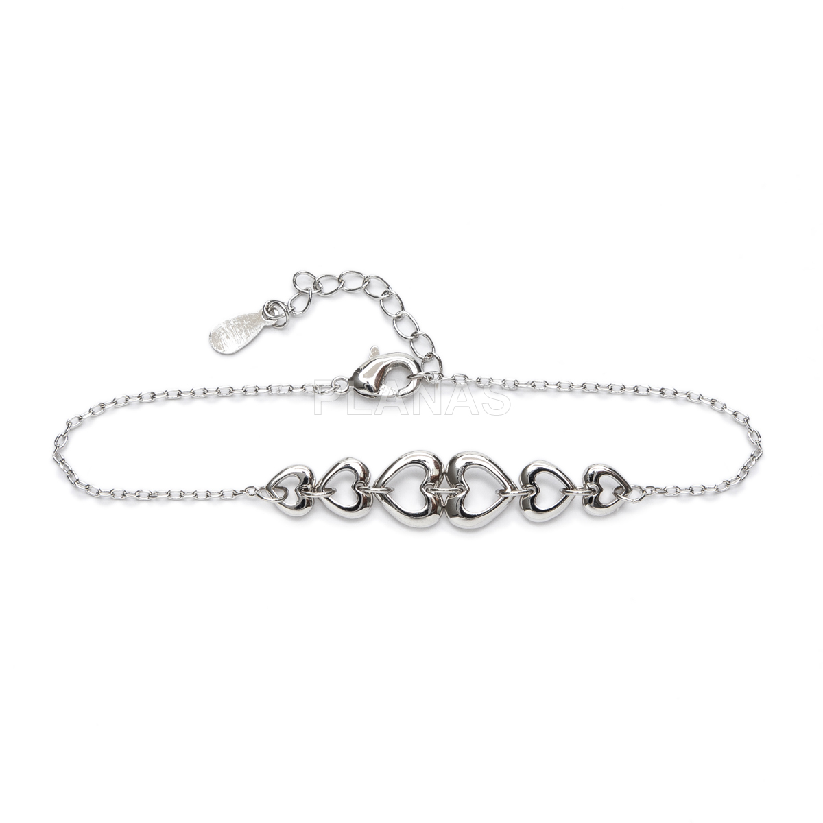 Pulsera en latón. CORAZONES .