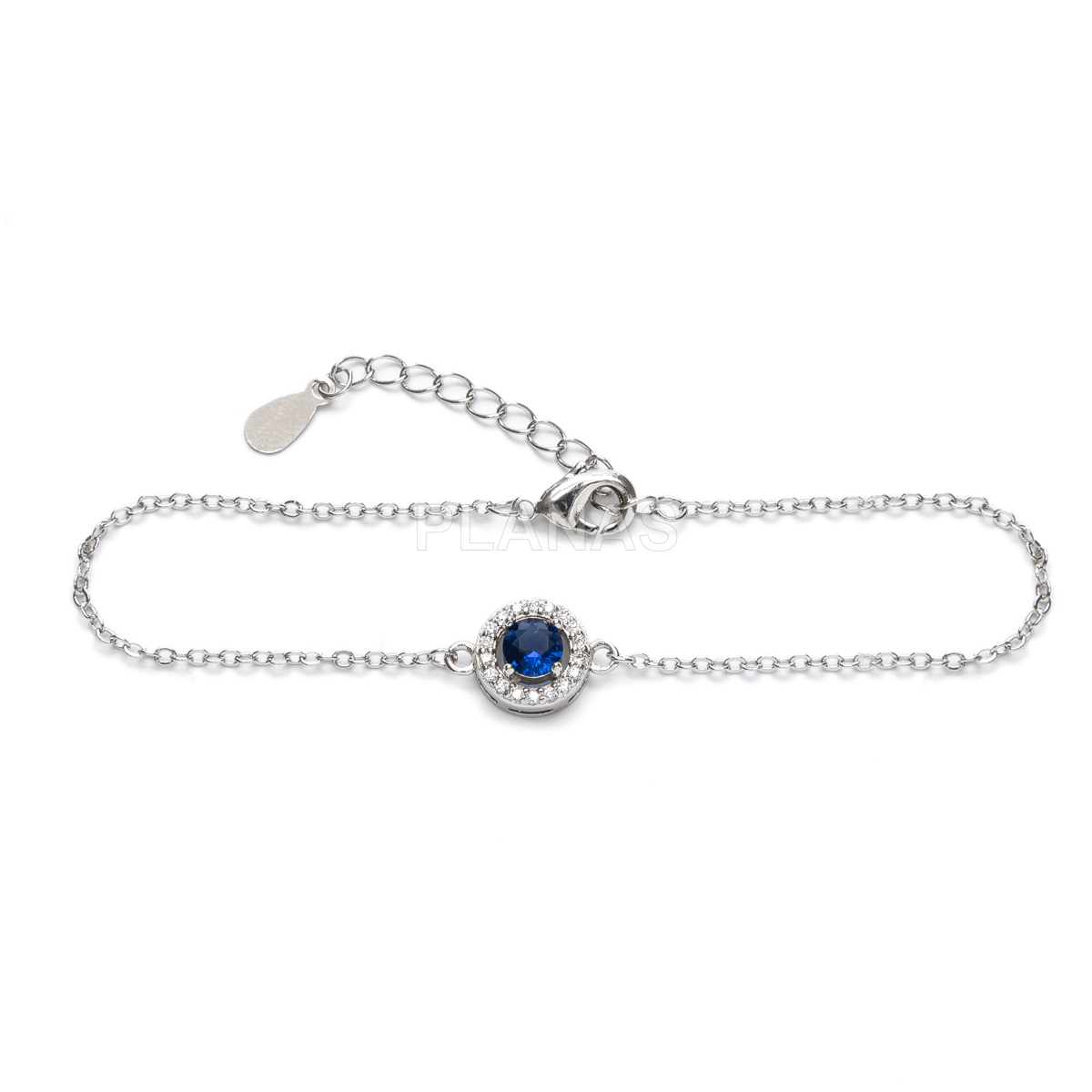 Pulseira de latão com zircônias cúbicas.  