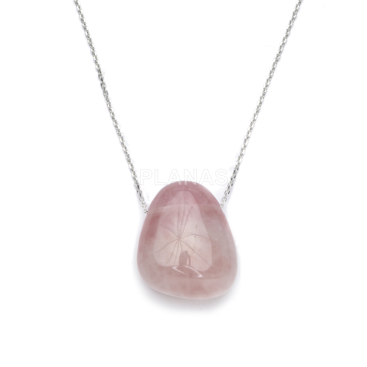 Collar en Plata de ley y Mineral natural.