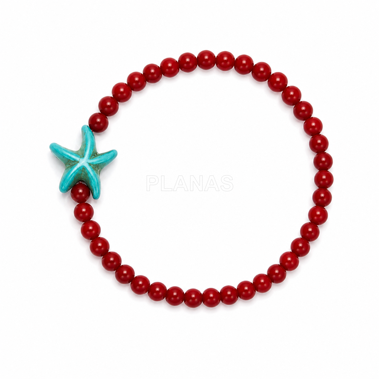 Pulsera elástica Coral. ESTRELLA DE MAR.
