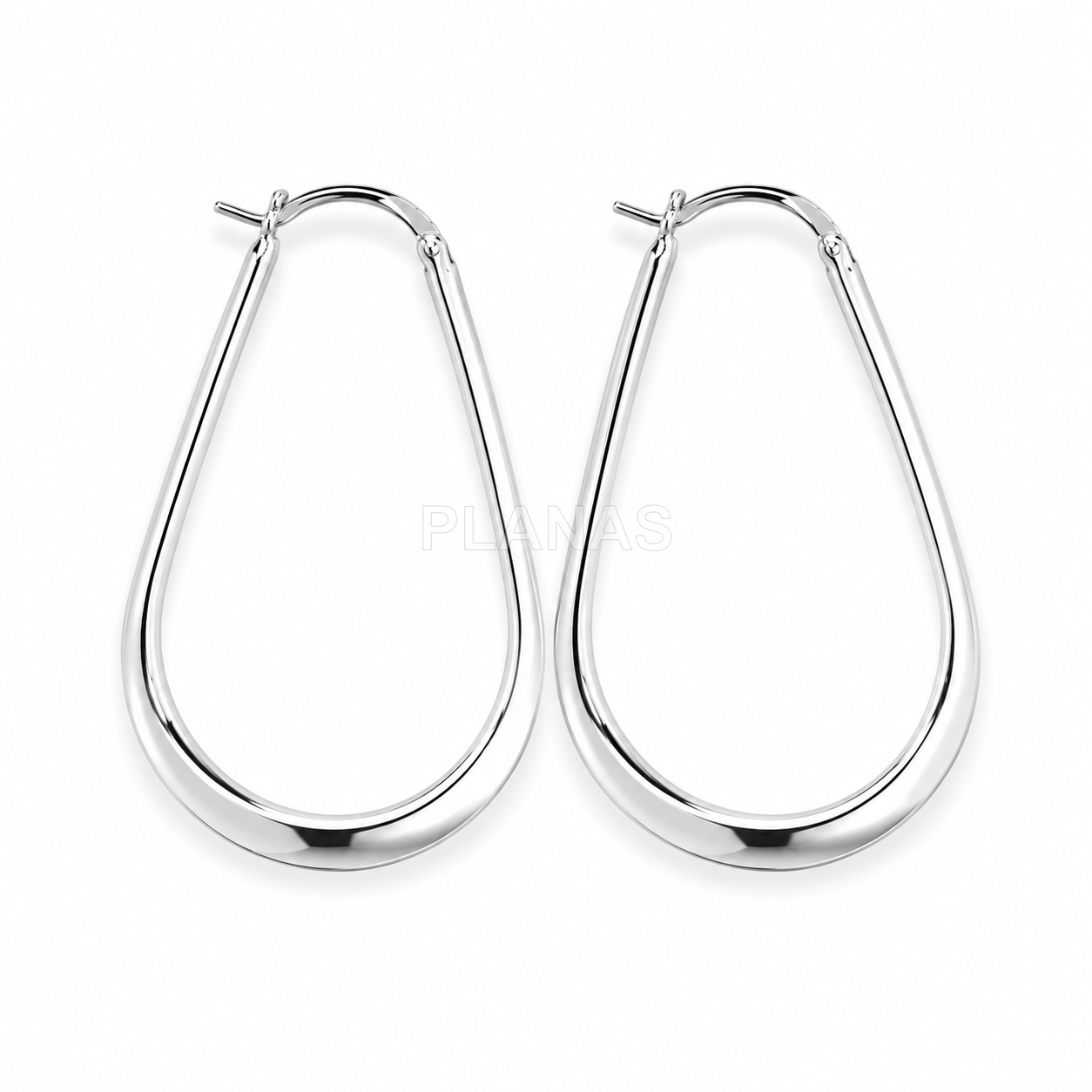 Aros en plata de ley.  