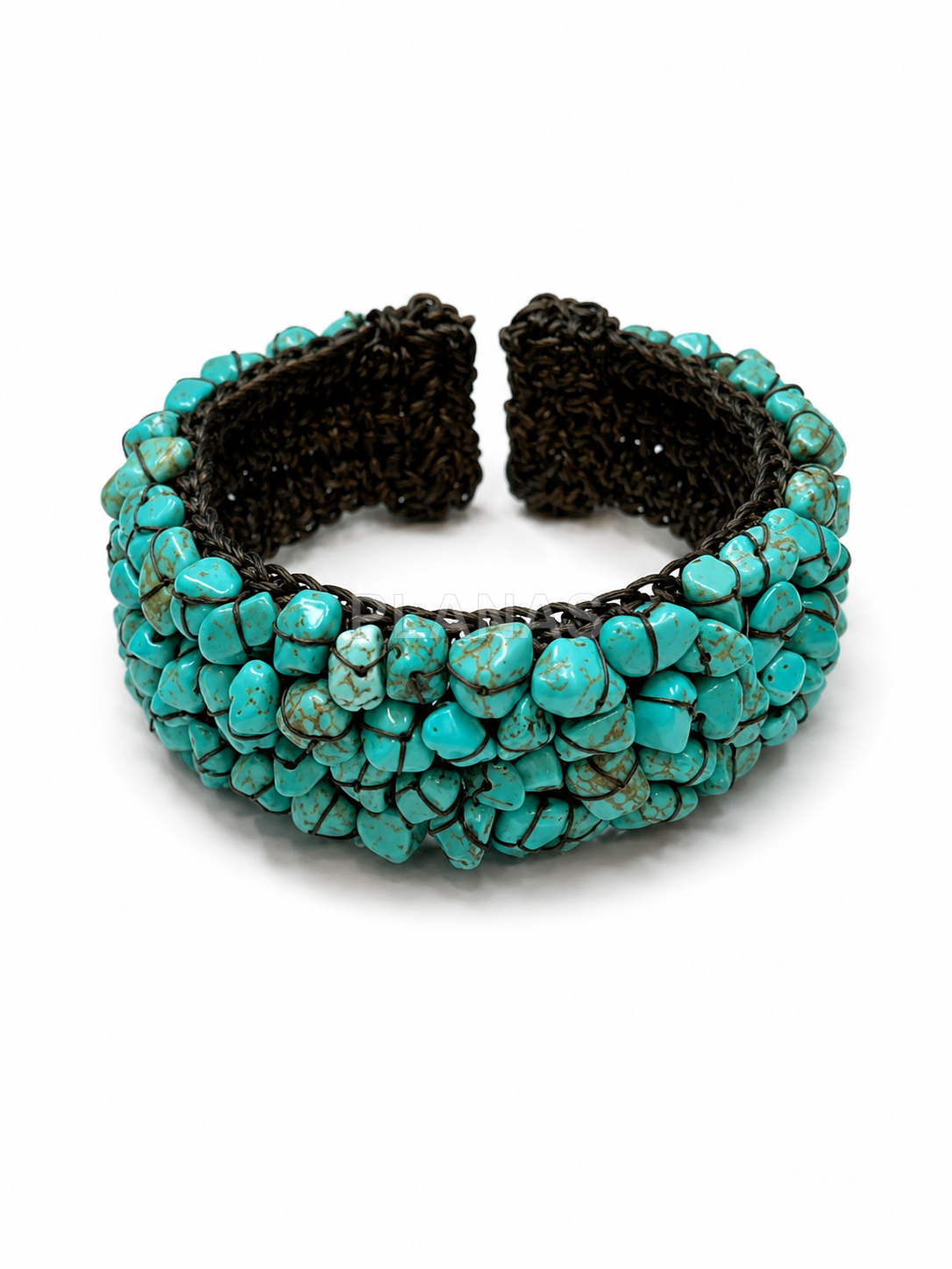 Pulseira de crochê feita à mão.