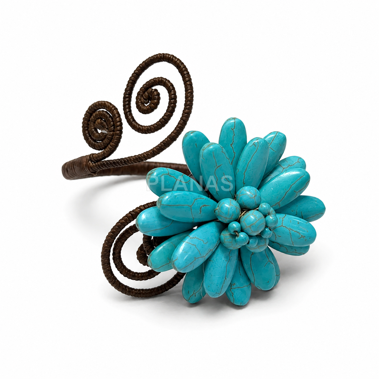 Pulseira de crochê feita à mão.