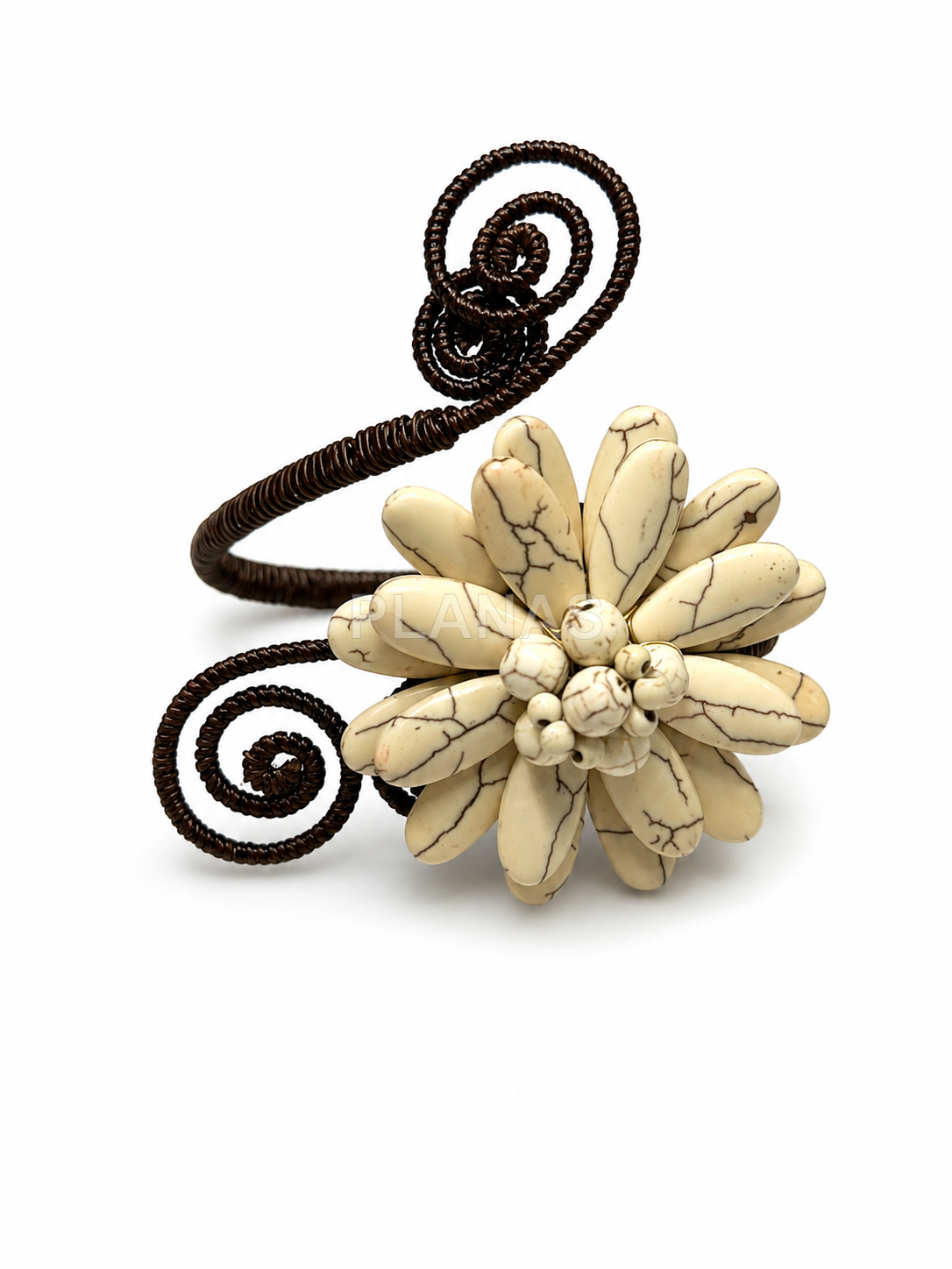 Pulseira de crochê feita à mão.