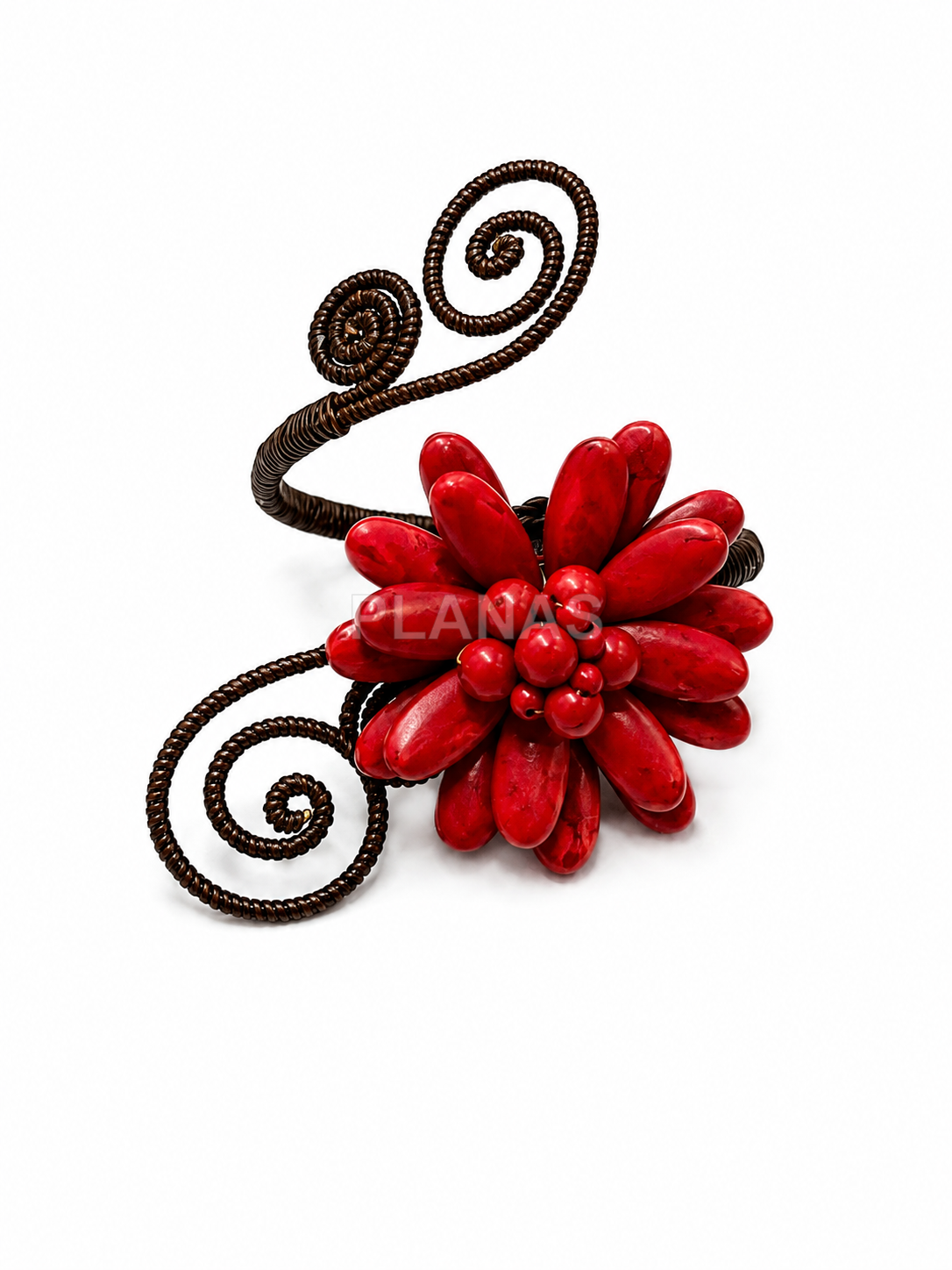 Pulseira de crochê feita à mão.