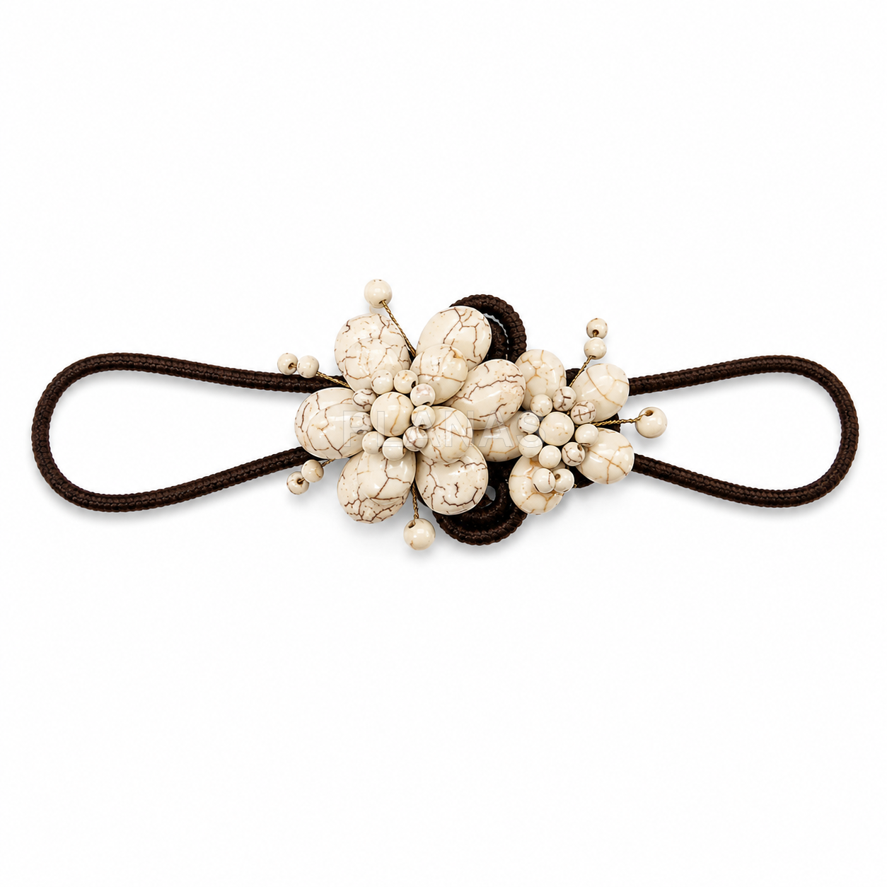 Pulsera rigida de ganchillo hecha a mano.