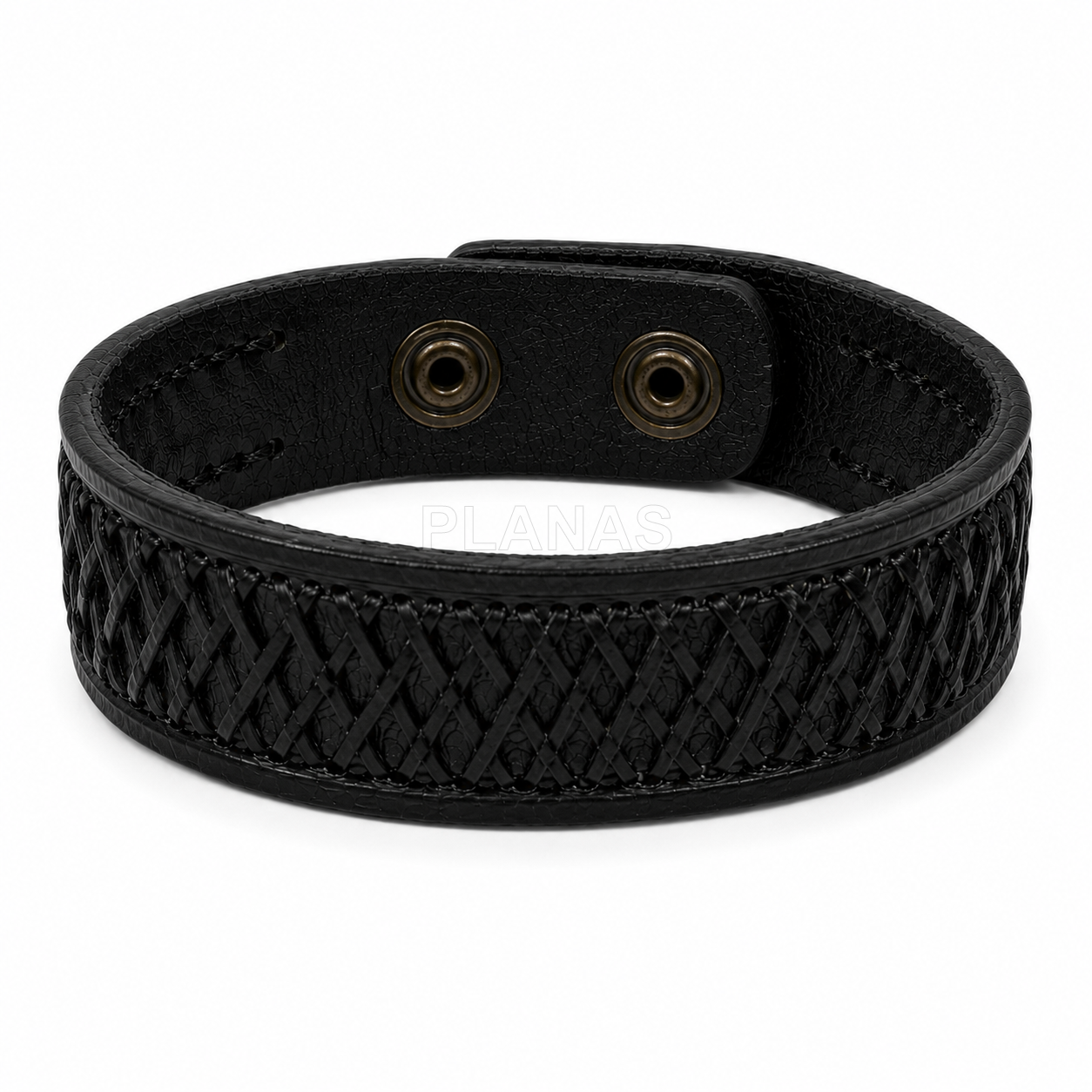 Pulsera de Piel, 20mm de ancho y trenzado.