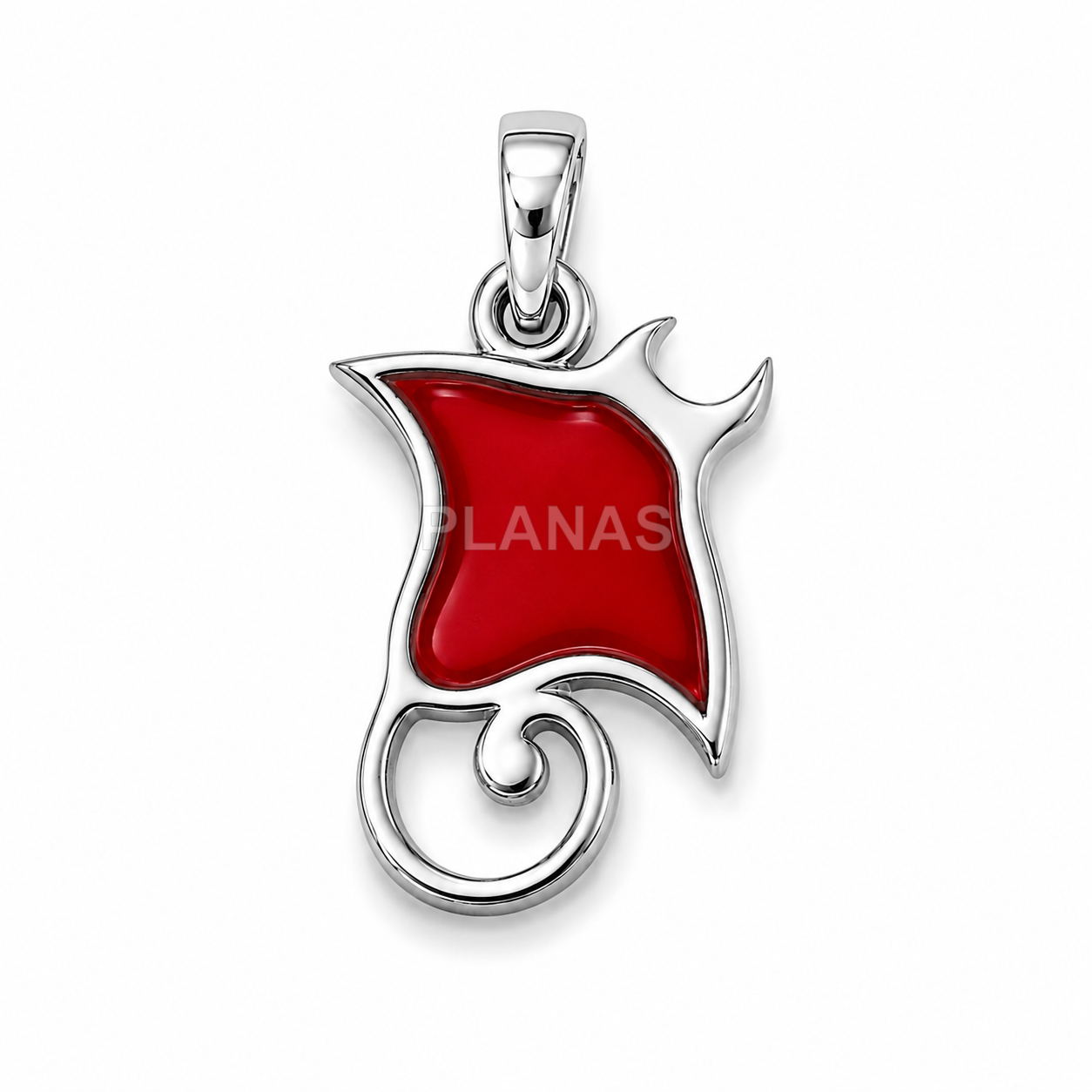 Colgante en Plata de ley. MANTA RAYA.