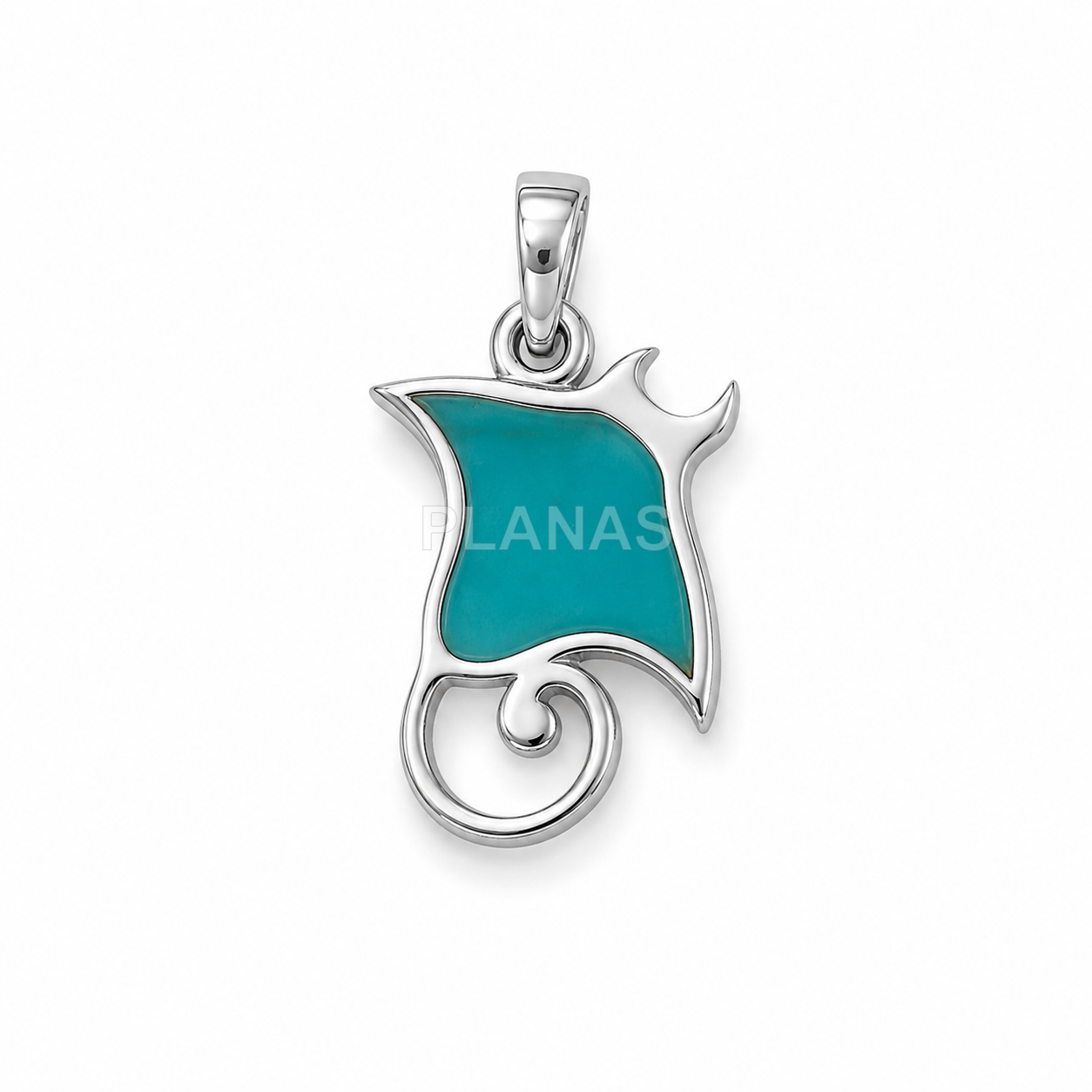 Colgante en Plata de ley. MANTA RAYA.