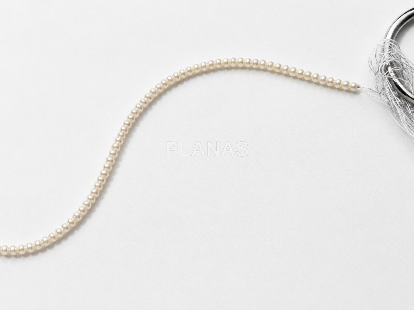 Tira de Perlas Cultivadas de 3mm.