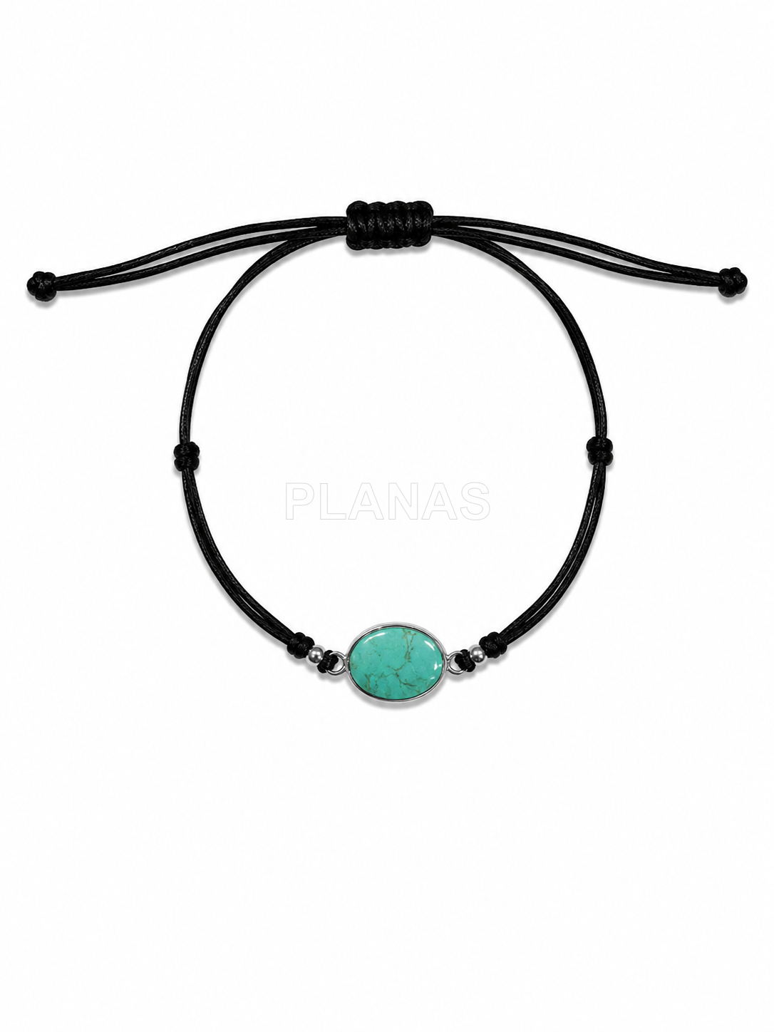 Tobillera macramé en Plata de ley.  
