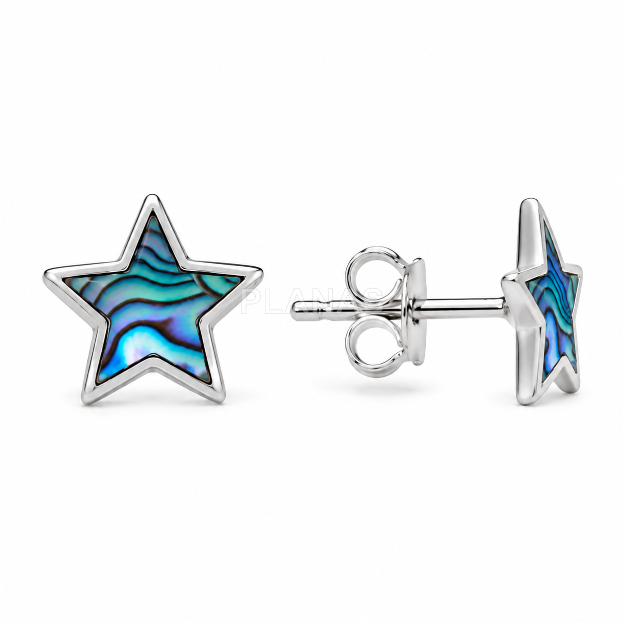 Pendientes en Plata de ley. ESTRELLA.