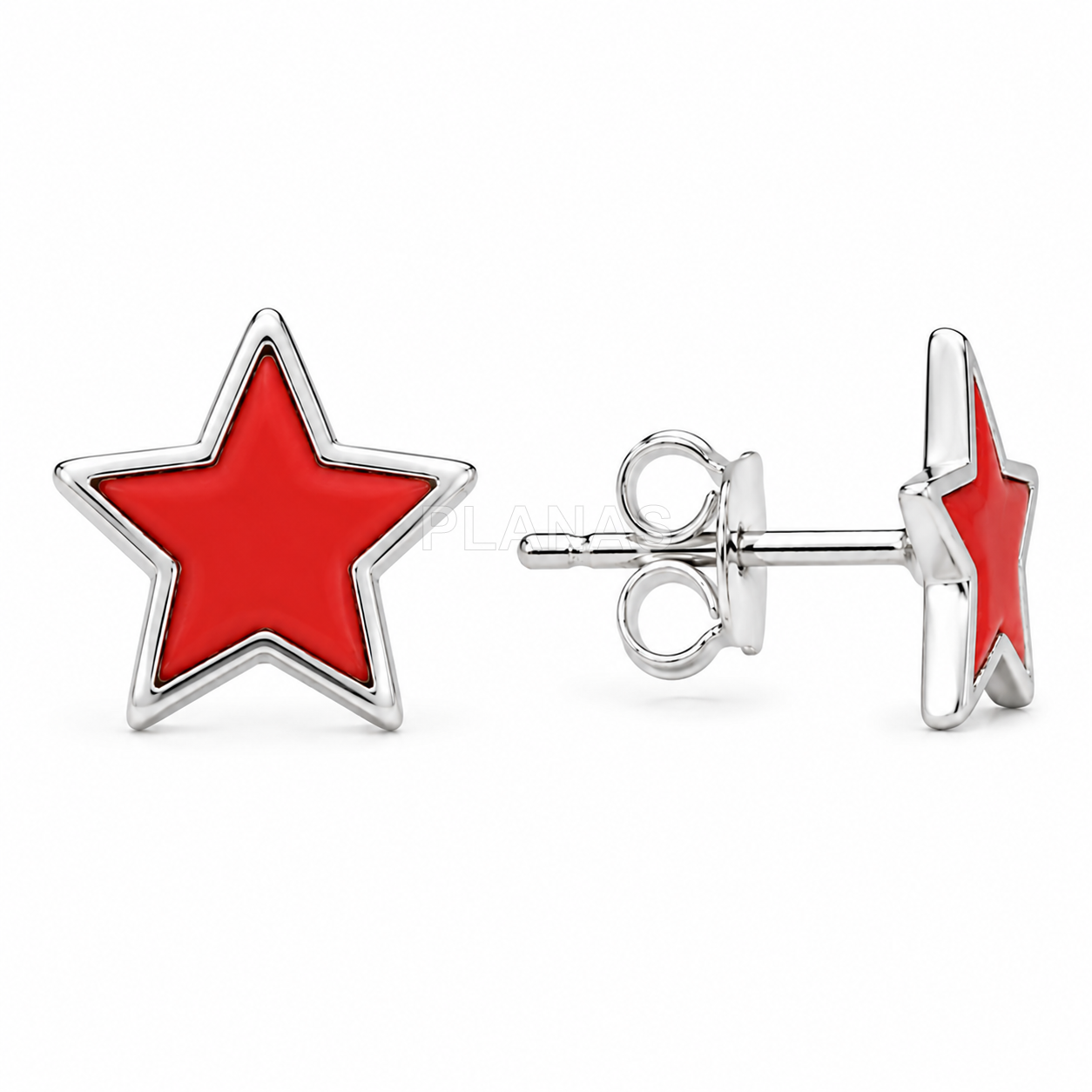 Pendientes en Plata de ley. ESTRELLA.