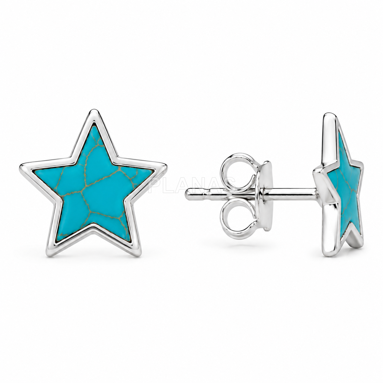 Pendientes en Plata de ley. ESTRELLA.