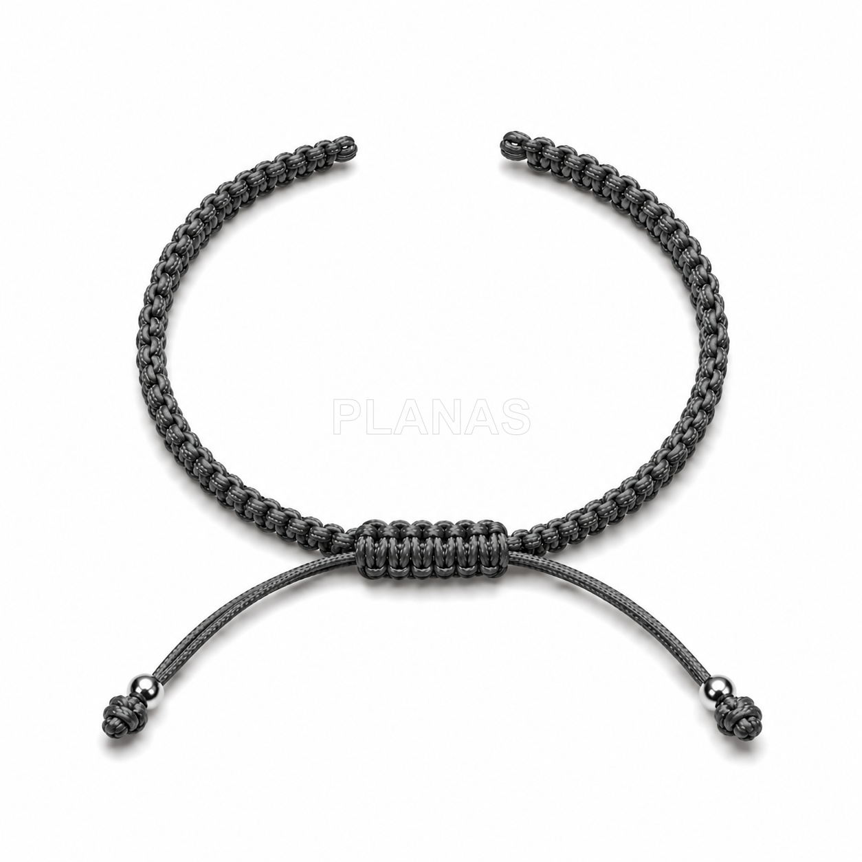 Pulseira de macramê para montar com contas de prata de lei.