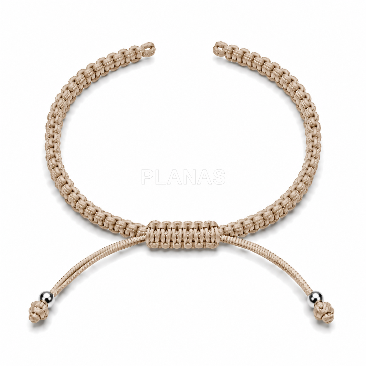 Pulseira de macramê para montar com contas de prata de lei.