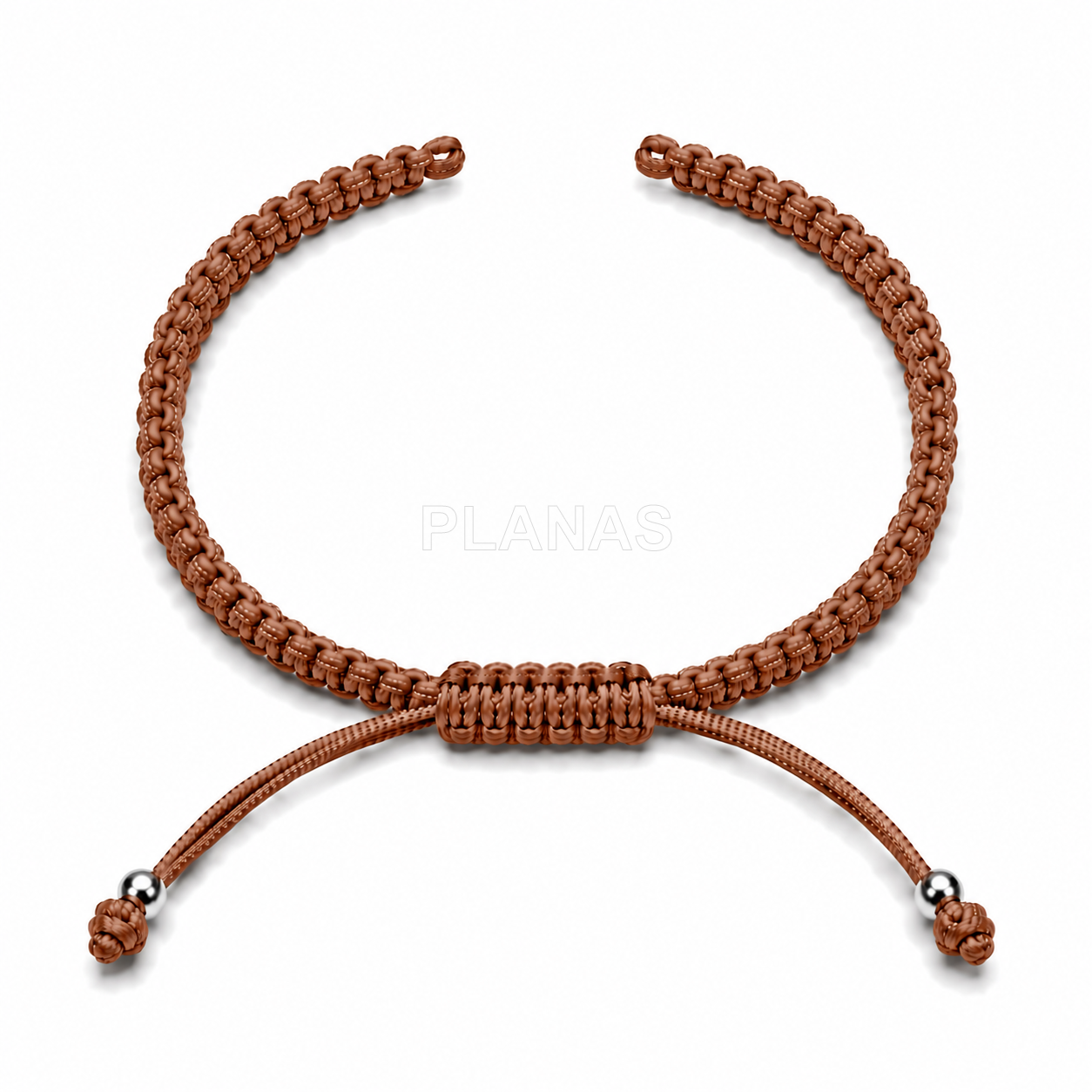 Pulseira de macramê para montar com contas de prata de lei.