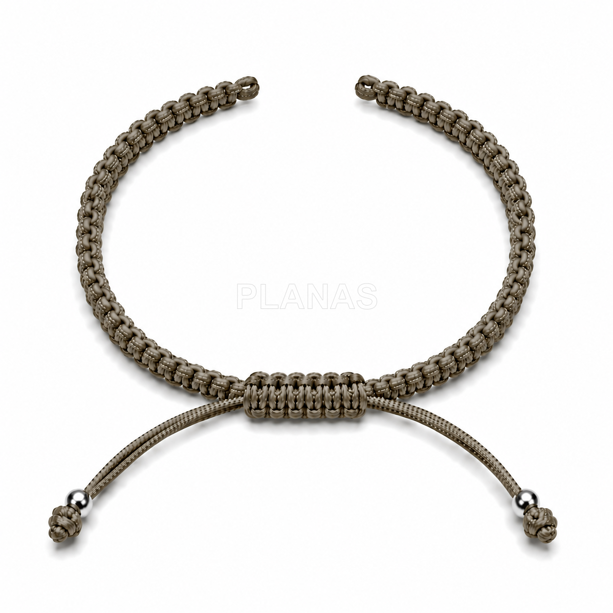 Pulseira de macramê para montar com contas de prata de lei.
