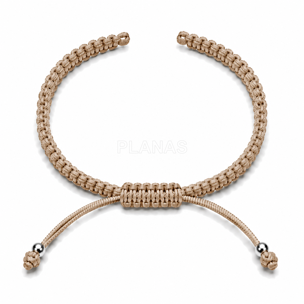 Pulseira de macramê para montar com contas de prata de lei.