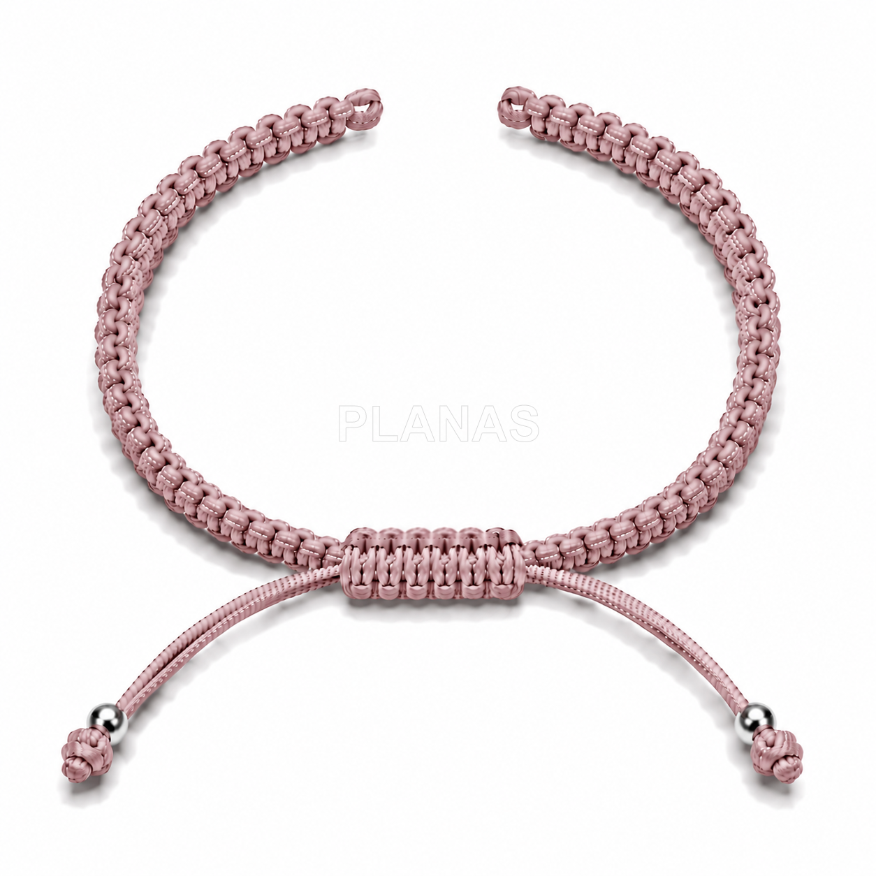 Pulseira de macramê para montar com contas de prata de lei.