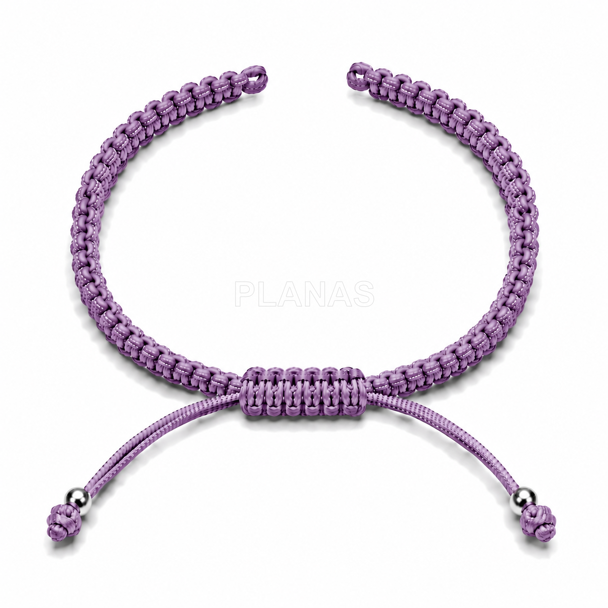 Pulseira de macramê para montar com contas de prata de lei.