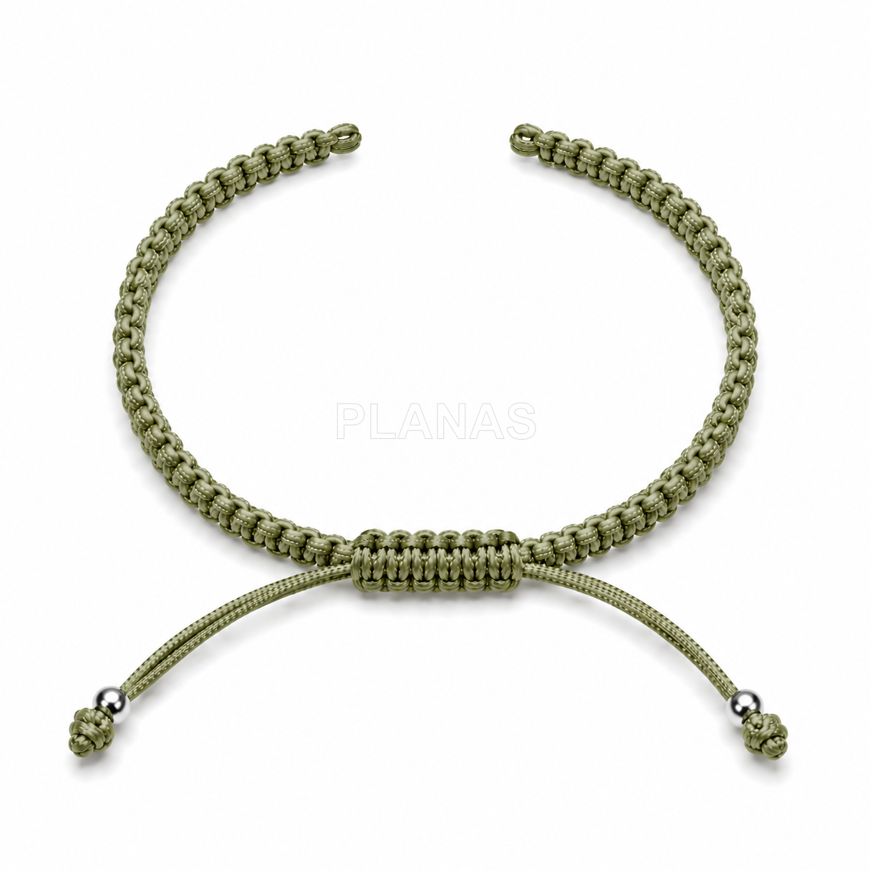 Pulseira de macramê para montar com contas de prata de lei.