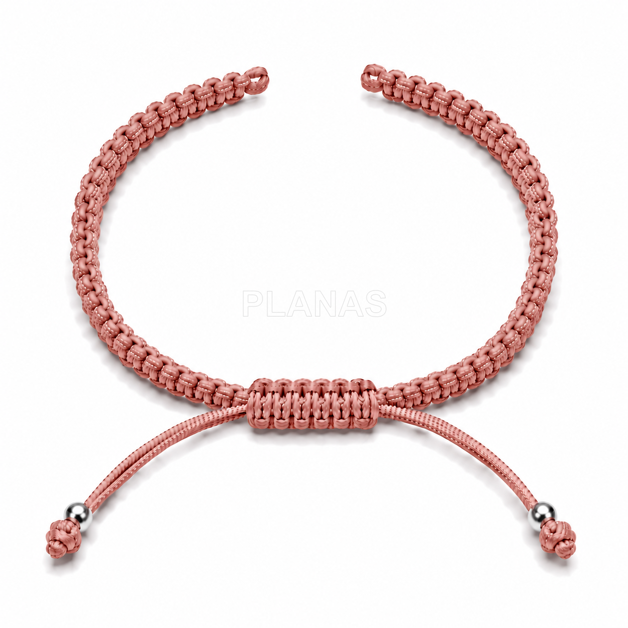 Pulseira de macramê para montar com contas de prata de lei.