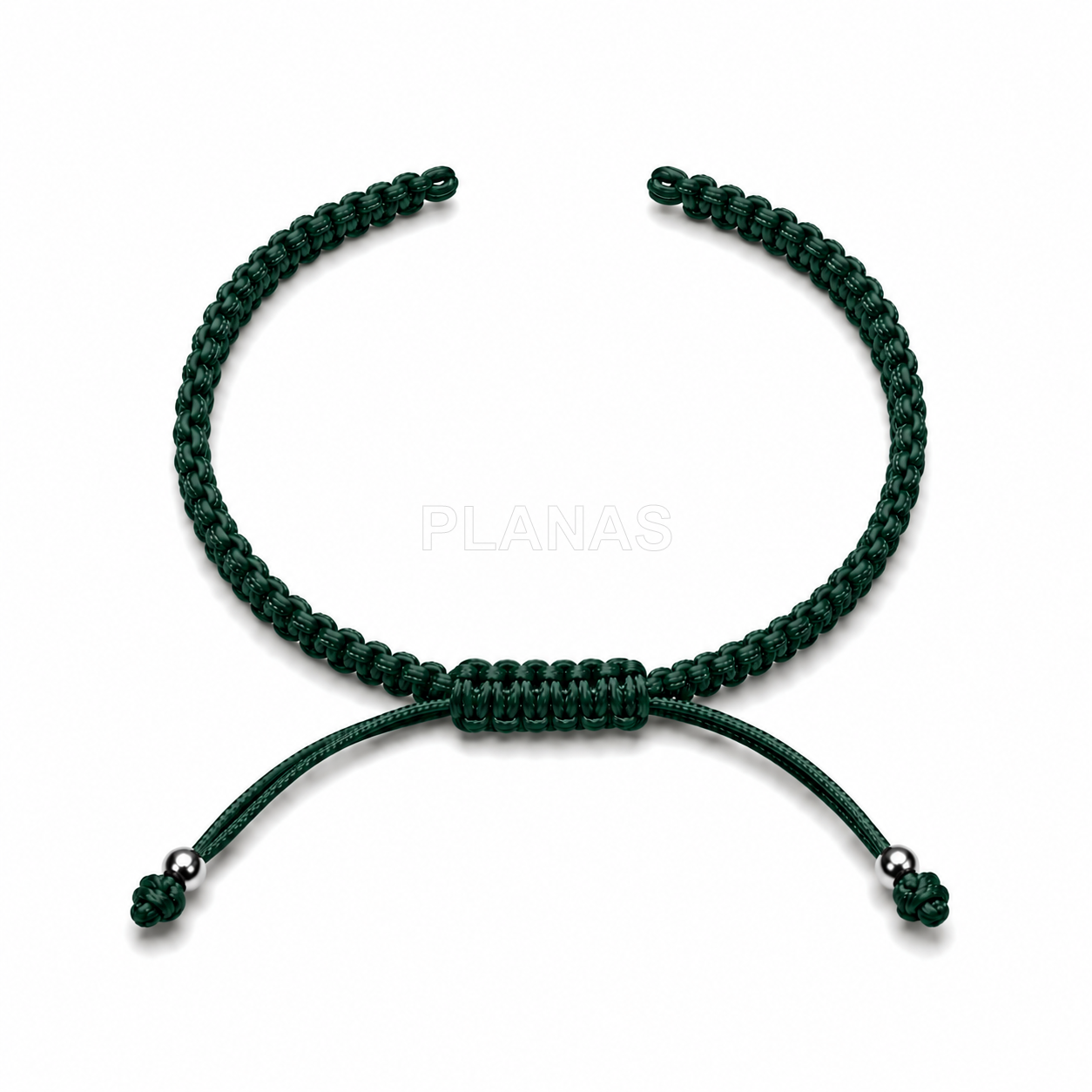 Pulseira de macramê para montar com contas de prata de lei.