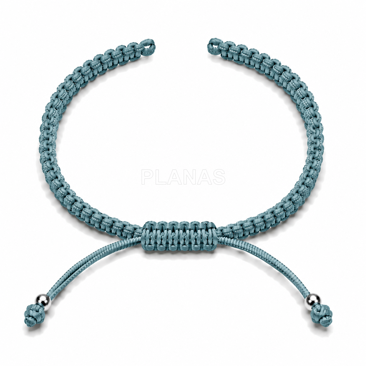 Pulseira de macramê para montar com contas de prata de lei.