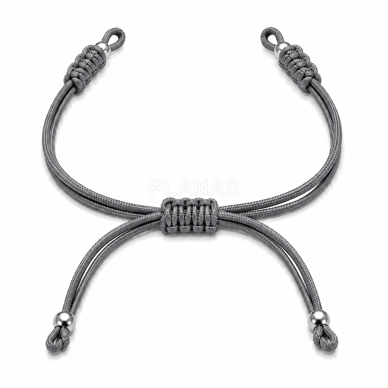 Pulseira de macramê para montar com contas de prata de lei.