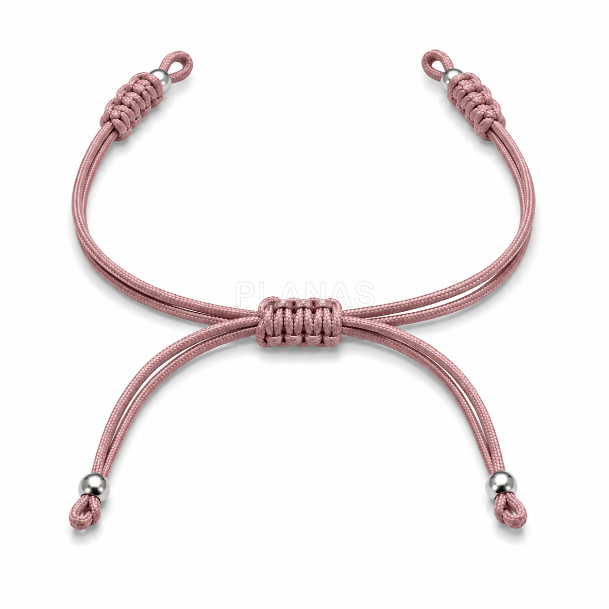 Pulseira de macramê para montar com contas de prata de lei.