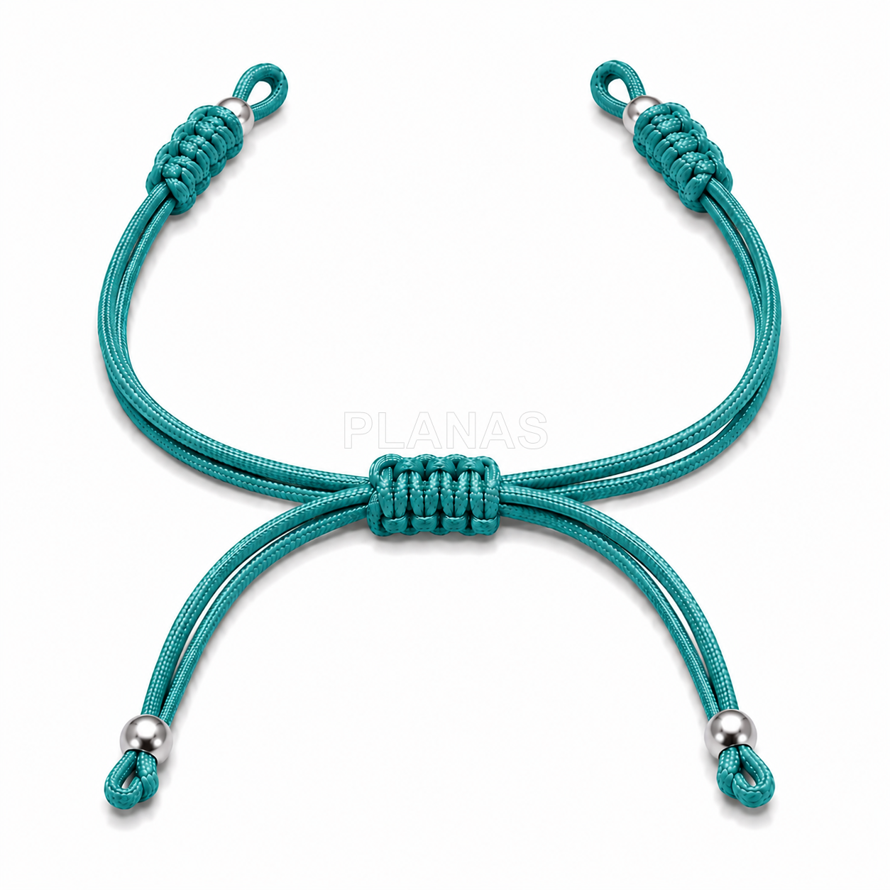 Pulseira de macramê para montar com contas de prata de lei.