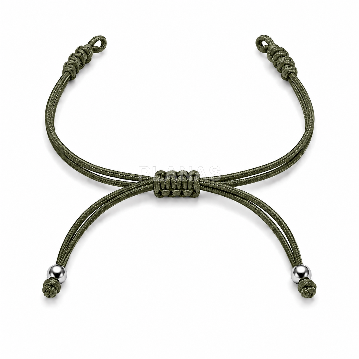 Pulseira de macramê para montar com contas de prata de lei.