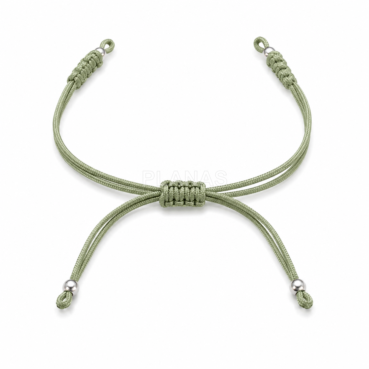 Pulseira de macramê para montar com contas de prata de lei.