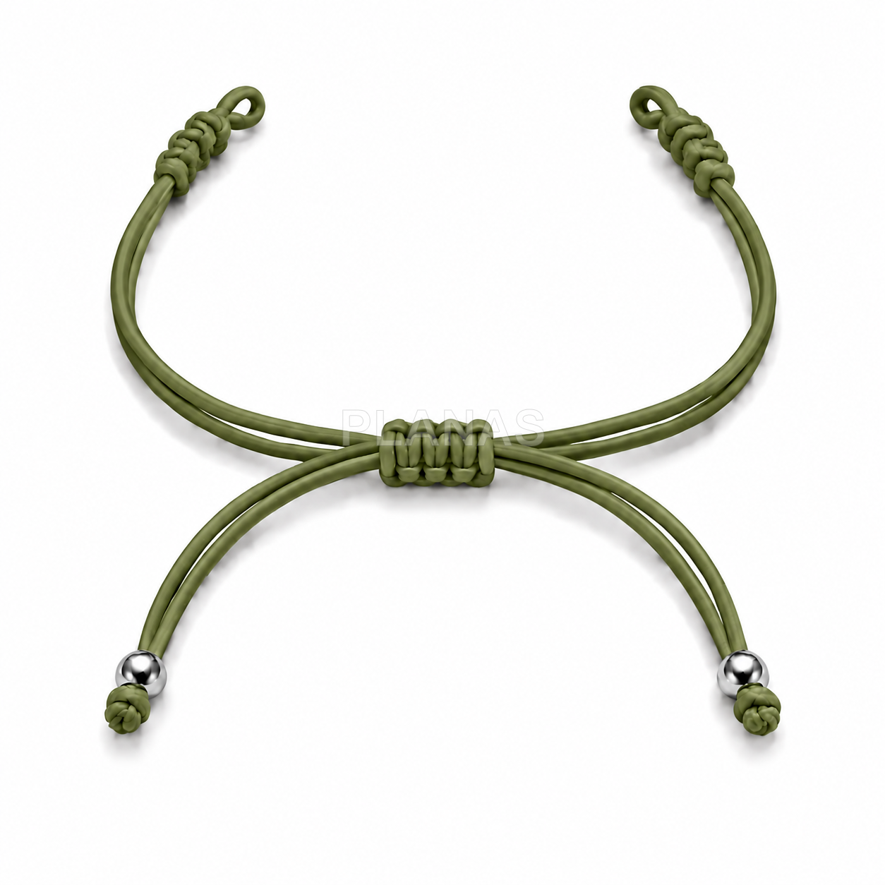 Pulseira de macramê para montar com contas de prata de lei.