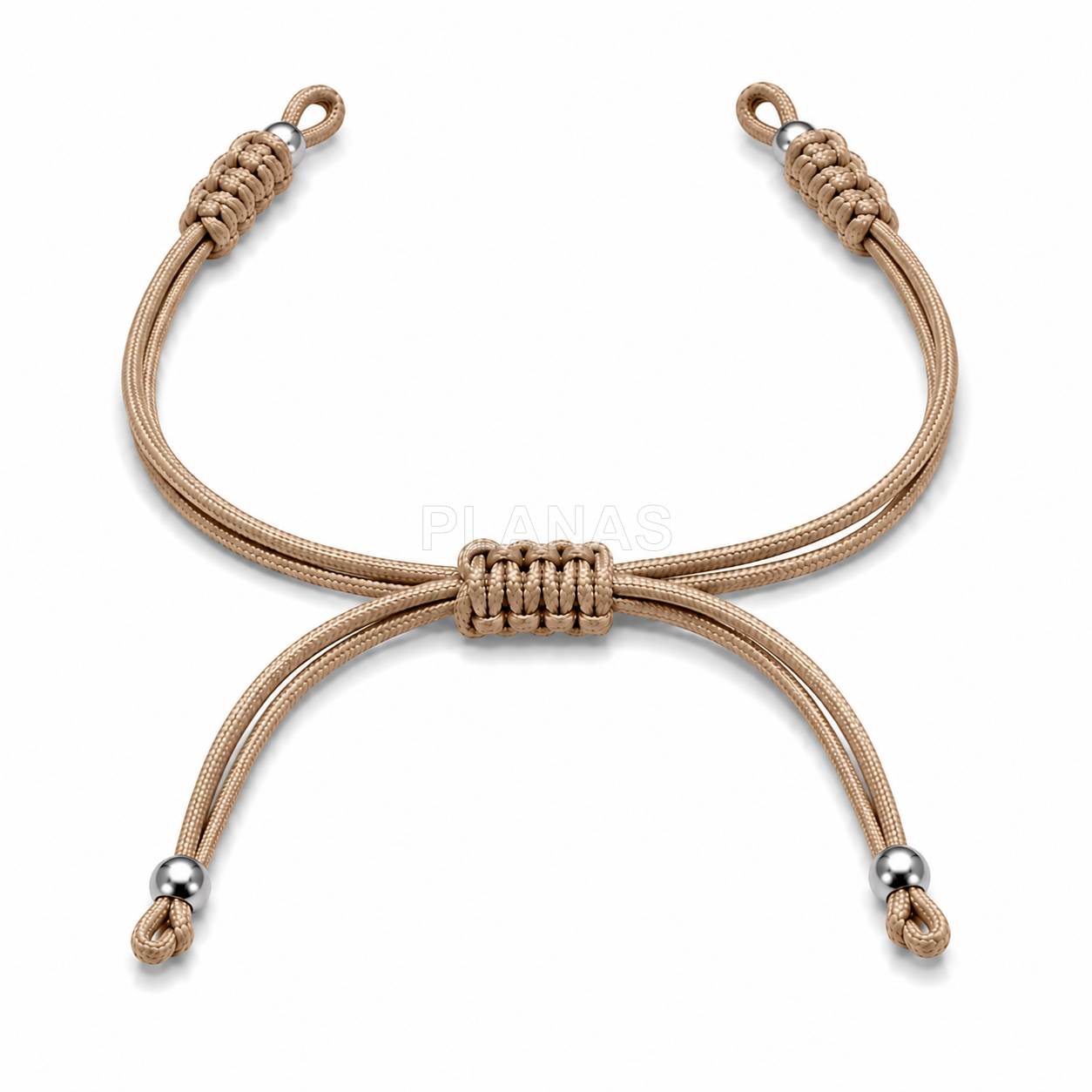 Pulseira de macramê para montar com contas de prata de lei.