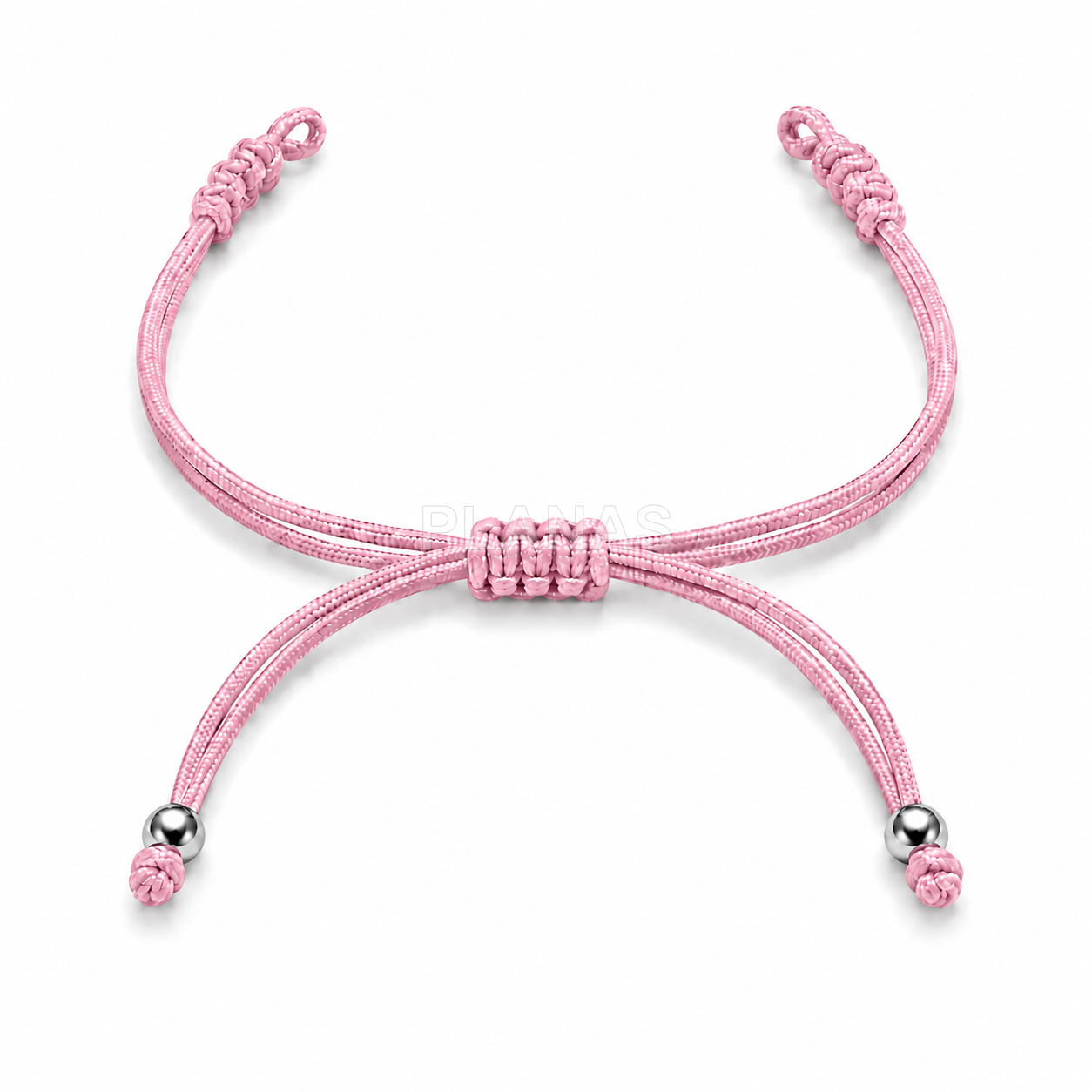 Pulseira de macramê para montar com contas de prata de lei.