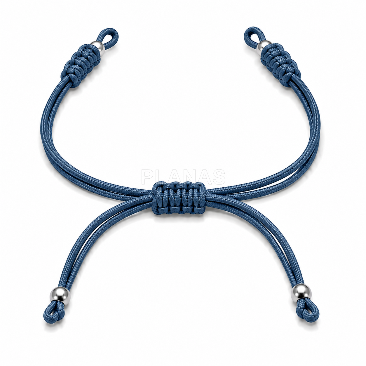 Pulseira de macramê para montar com contas de prata de lei.