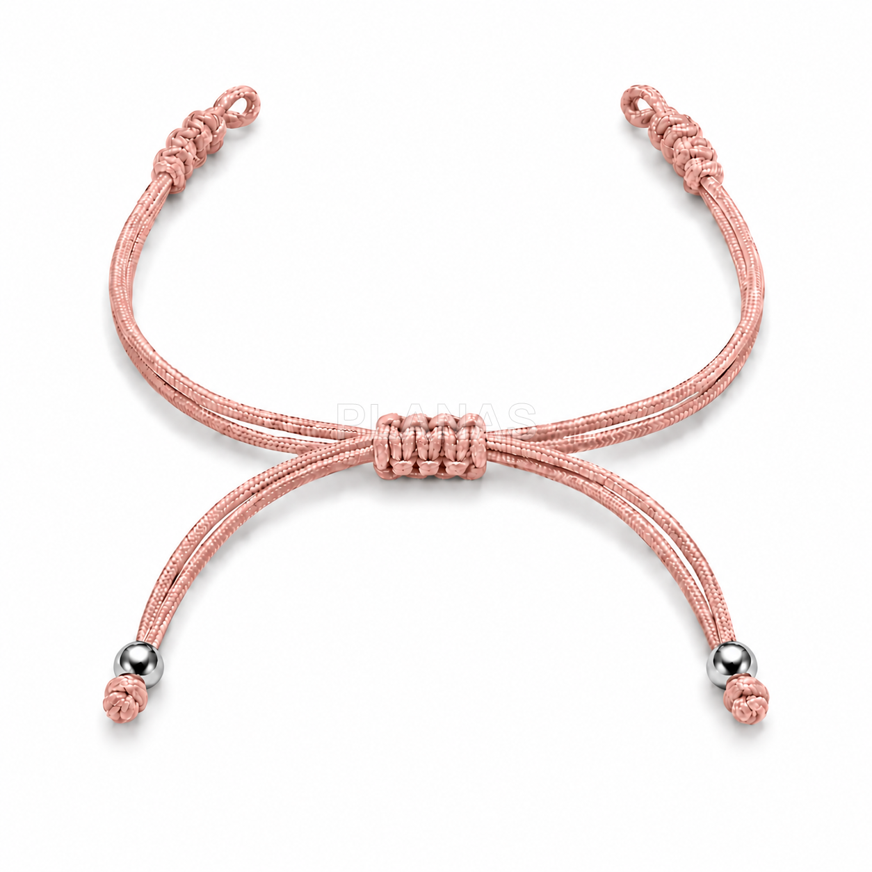Pulseira de macramê para montar com contas de prata de lei.
