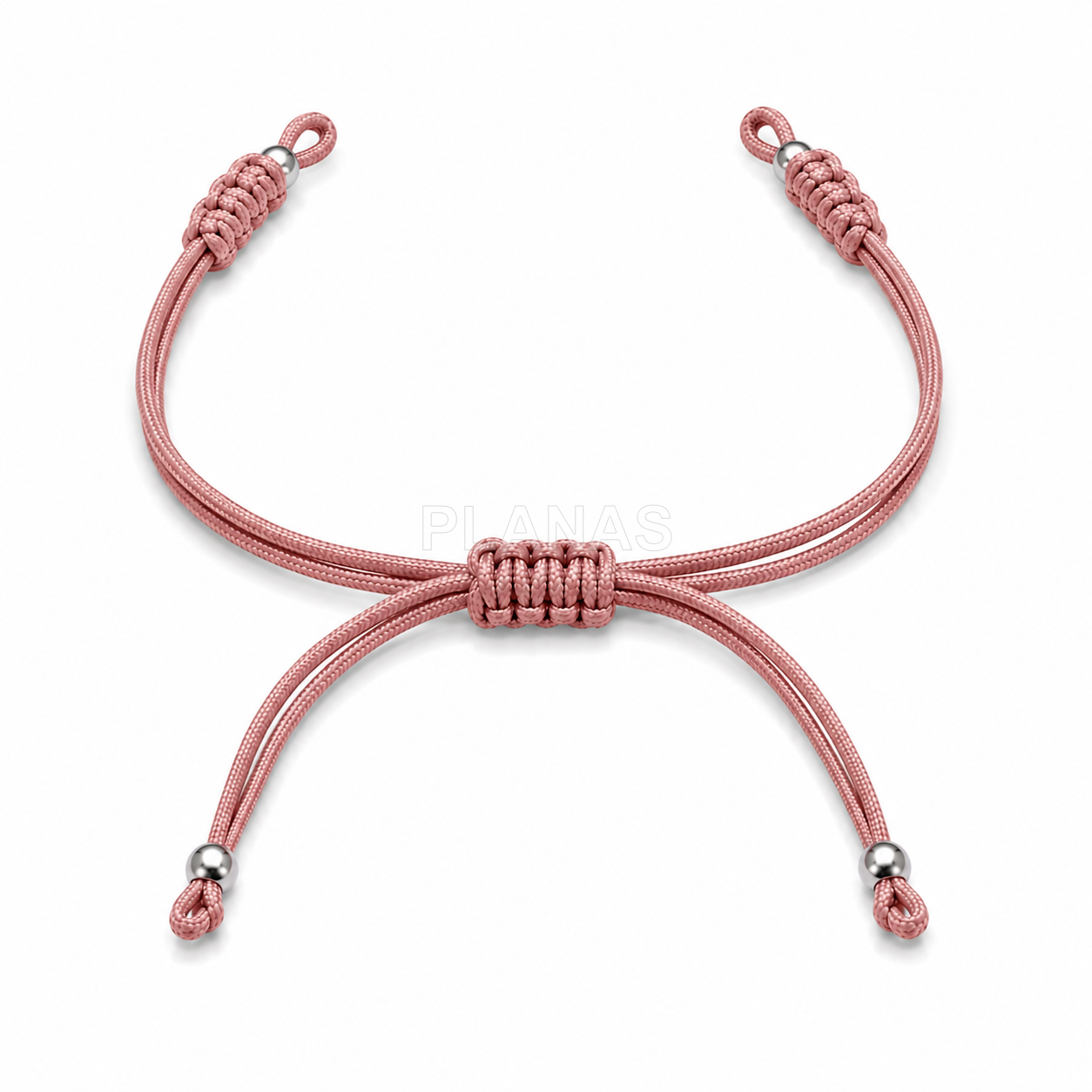 Pulseira de macramê para montar com contas de prata de lei.