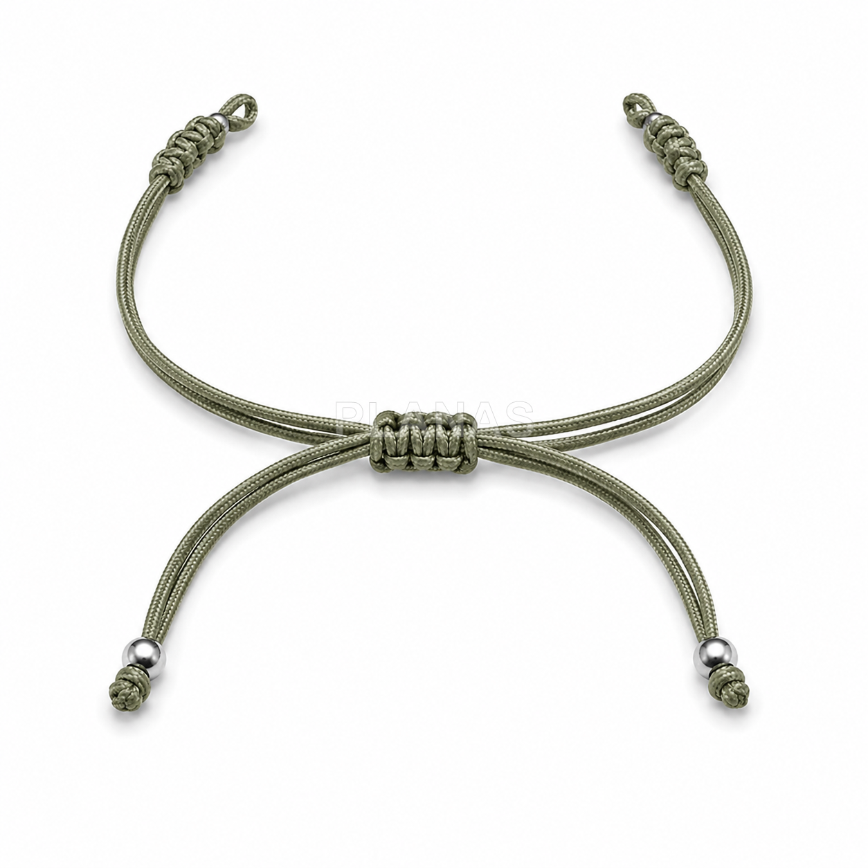 Pulseira de macramê para montar com contas de prata de lei.