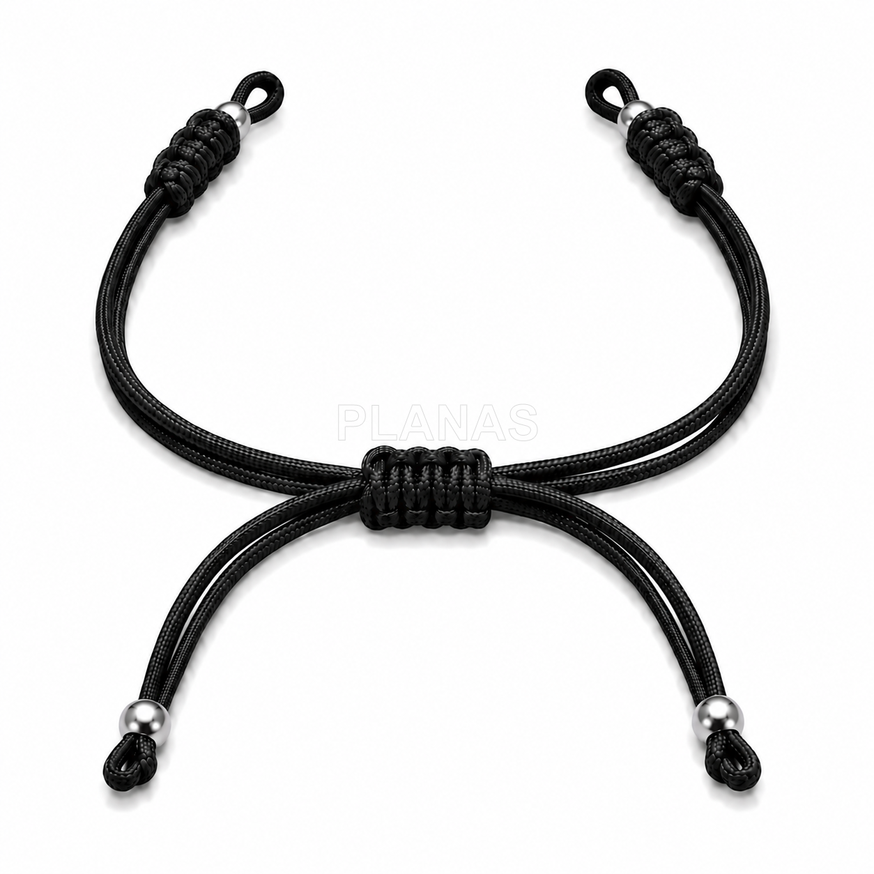 Pulseira de macramê para montar com contas de prata de lei.