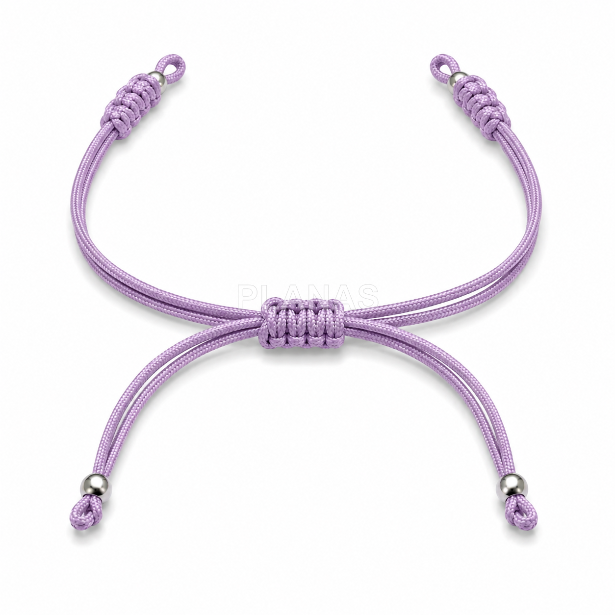 Pulseira de macramê para montar com contas de prata de lei.