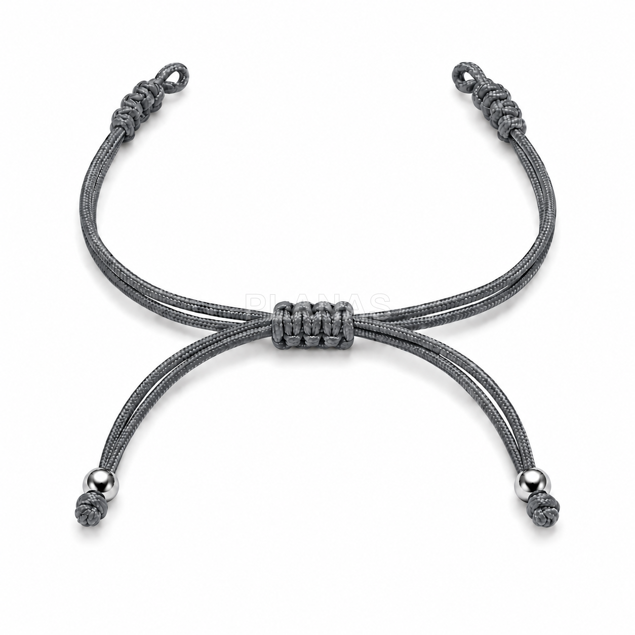 Pulseira de macramê para montar com contas de prata de lei.
