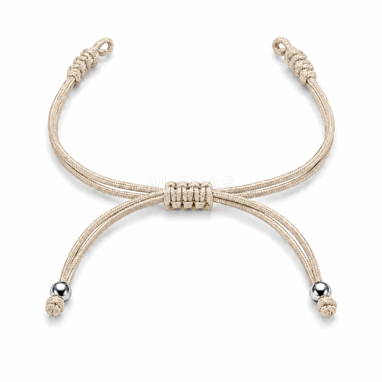 Pulseira de macramê para montar com contas de prata de lei.