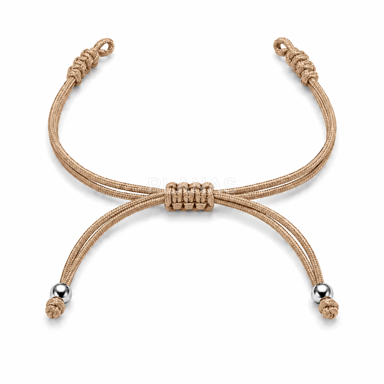 Pulseira de macramê para montar com contas de prata de lei.