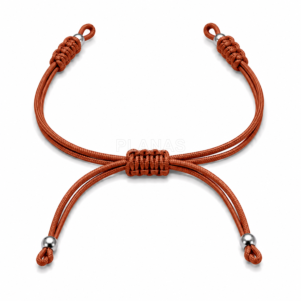 Pulseira de macramê para montar com contas de prata de lei.