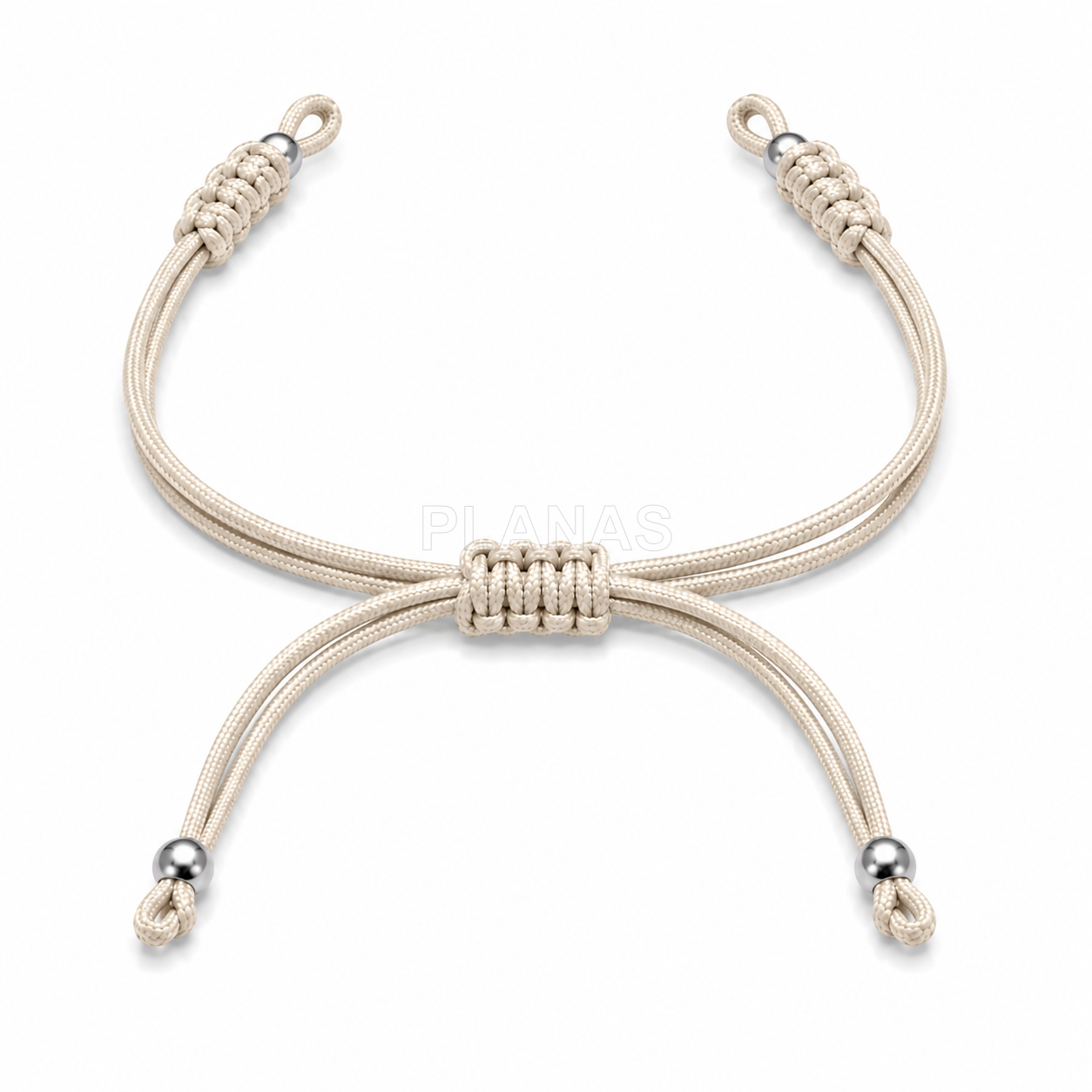 Pulseira de macramê para montar com contas de prata de lei.
