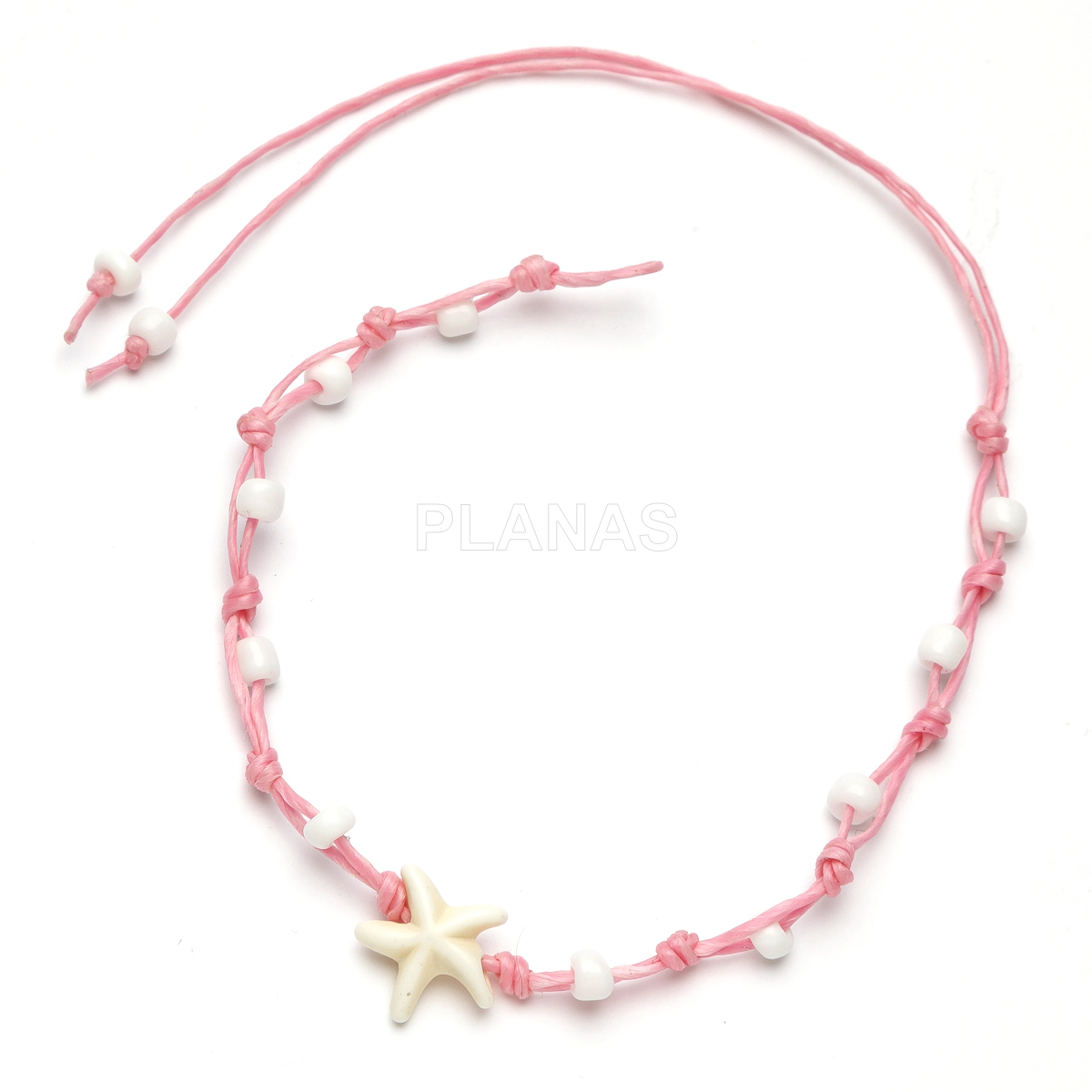 Pulseiras ou tornozeleiras com fio encerado resistente à água. estrela-do-mar.